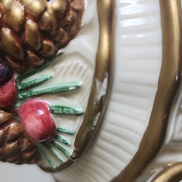 Fitz and Floyd Classics 1990 Winter Spice Christmas Sugar bowl with lid - Picture 4 of 8